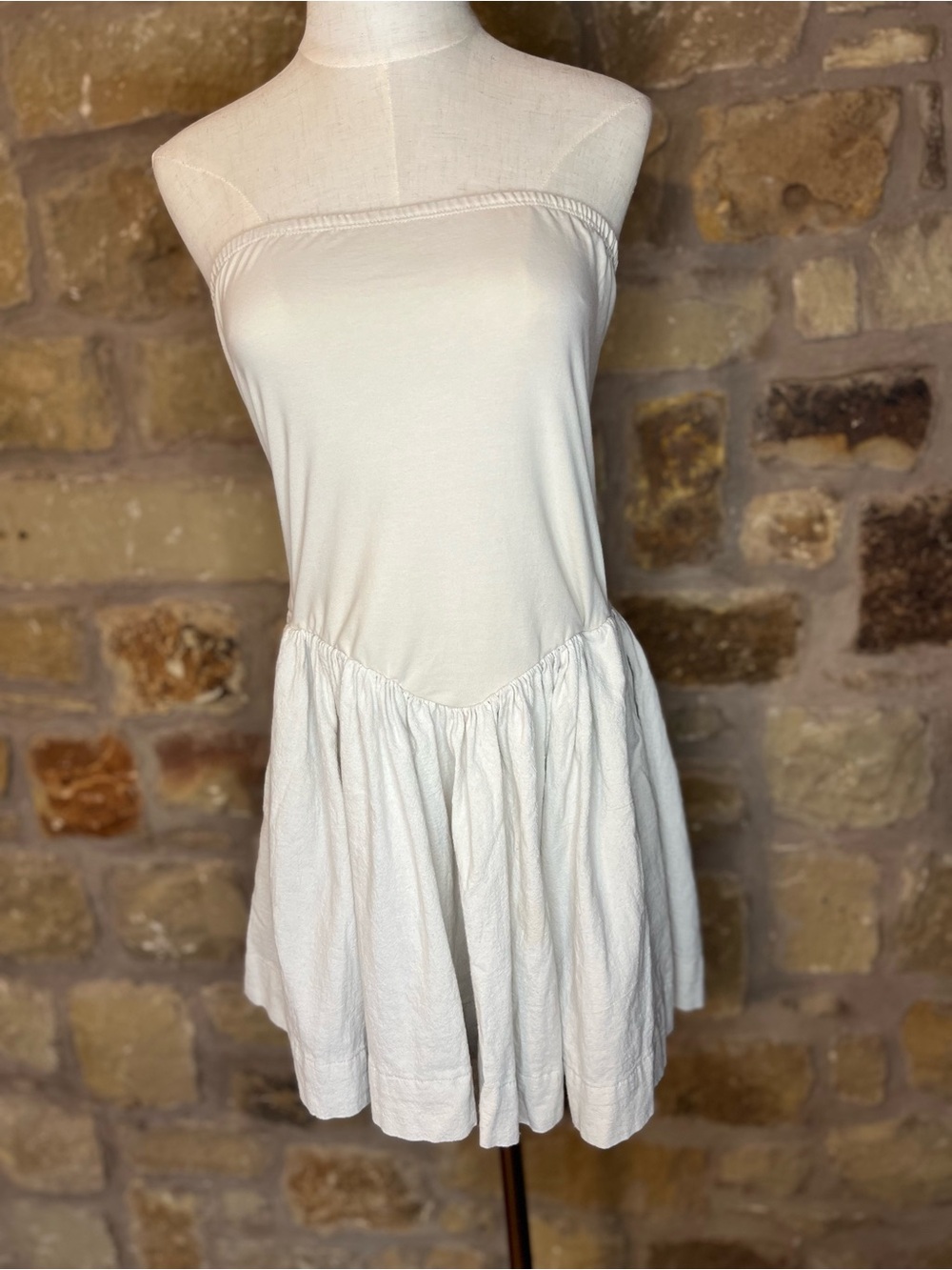 Free People Onda Strapless Tube Mini Dress Drop-Waist Size M - Picture 4 of 9